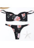 Black Floral Crop 2-in-1 Fashion Swimwear