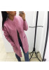 Pink Plain Pockets Casual Cardigan Sweater Pink Plain Pockets Casual Cardigan Sweater