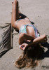 Pink Floral Ruffle Belt 2-in-1 V-neck Fashion Swimwear