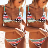 Green Floral Print 2-in-1 V-neck Fashion Swimwear
