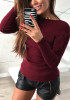 Red Tie Back Round Neck Fashion T-Shirt