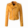 Women Autunm Winter Red Faux Leather Jackets Lady Bomber Motorcycle Cool Outerwear Coat