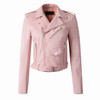 Women Autunm Winter Red Faux Leather Jackets Lady Bomber Motorcycle Cool Outerwear Coat