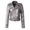 Women Autunm Winter Red Faux Leather Jackets Lady Bomber Motorcycle Cool Outerwear Coat