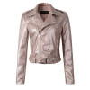 Women Autunm Winter Red Faux Leather Jackets Lady Bomber Motorcycle Cool Outerwear Coat
