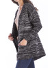 Casual Black Pockets Draped Oversize Long Sleeve Casual Cardigan Sweater