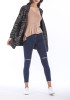 Casual Black Pockets Draped Oversize Long Sleeve Casual Cardigan Sweater