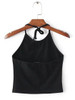 Casual Sweet Fantasy Open Back Halter Solid Color Top