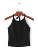 Casual Sweet Fantasy Open Back Halter Solid Color Top