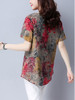 Casual Round Neck Trees Printed Blouse