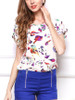 Casual Round Neck Birds Printed Blouse