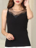 Casual Round Neck Patchwork See-Through Plain Sleeveless T-Shirt