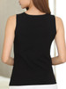 Casual Round Neck Patchwork See-Through Plain Sleeveless T-Shirt