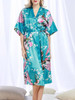 Casual Floral Peacock Kimono Sleeve Nightgown