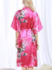 Casual Floral Peacock Kimono Sleeve Nightgown