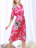 Casual Floral Peacock Kimono Sleeve Nightgown