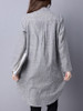 Casual Band Collar Pinstripe Longline Blouse