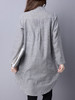 Casual Band Collar Pinstripe Longline Blouse