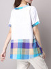 Casual Loose Casual Round Neck Plaid Blouse
