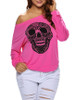 Casual Round Neck Skull Printed Long Sleeve T-Shirt Casual Round Neck Skull Printed Long Sleeve T-Shirt