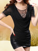 Casual Designed Round Neck Ruched Leopard Blouse