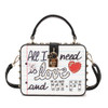 "all i need is" box bag