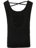Casual Strappy Round Neck Plain Sleeveless T-Shirt Casual Strappy Round Neck Plain Sleeveless T-Shirt