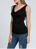 Casual Cowl Neck Plain Sleeveless T-Shirt