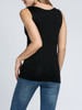 Casual Cowl Neck Plain Sleeveless T-Shirt