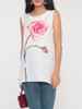 Casual Floral Printed Crew Neck Sleeveless-t-shirt