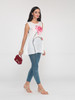 Casual Floral Printed Crew Neck Sleeveless-t-shirt