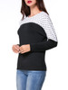 Casual Round Neck Polka Dot Batwing Long Sleeve T-Shirt Casual Round Neck Polka Dot Batwing Long Sleeve T-Shirt