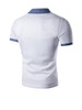 Casual Simple Polo Collar Contrast Trim T-Shirt