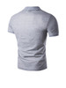 Casual Office Polo Collar Patch Pocket Striped T-Shirt
