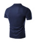 Casual Office Polo Collar Patch Pocket Striped T-Shirt