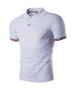 Casual Regular Fit Polo Collar Striped T-Shirt