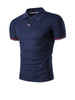 Casual Regular Fit Polo Collar Striped T-Shirt