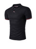 Casual Regular Fit Polo Collar Striped T-Shirt