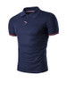 Casual Regular Fit Polo Collar Striped T-Shirt