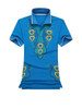 Casual Polo Collar Retro Tribal Printed T-Shirt
