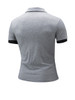 Casual Classic Trendy Polo Collar Color Block T-Shirt