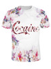 Casual Crew Neck Floral Letters Printed T-Shirt