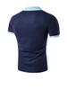 Casual Polo Collar Contrast Trim T-Shirt