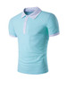 Casual Polo Collar Contrast Trim T-Shirt