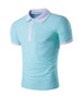 Casual Polo Collar Contrast Trim T-Shirt