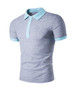 Casual Polo Collar Contrast Trim T-Shirt