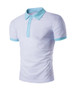 Casual Polo Collar Contrast Trim T-Shirt
