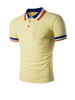 Casual Classic Polo Collar Contrast Stripe Trim T-Shirt
