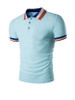 Casual Classic Polo Collar Contrast Stripe Trim T-Shirt
