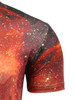 Casual Fashionable Round Neck 3D Tree Galaxy Printed T-Shirt
